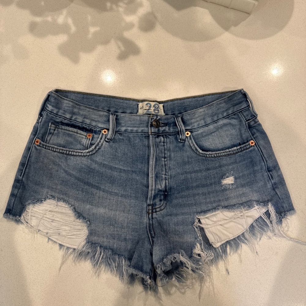 We The Free distressed denim shorts